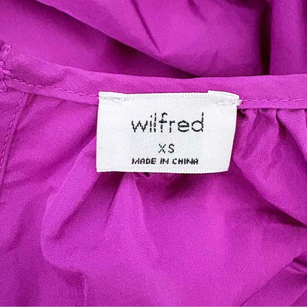 Wilfred Vibrant Hot Raspberry Dress Vacation Beachcore Casual Midi Dress Sz XS - Picture 10 of 11